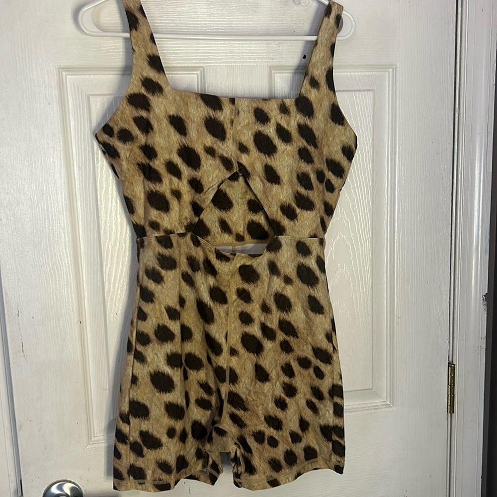 "WEWOREWHAT" Leopard romper *never worn*